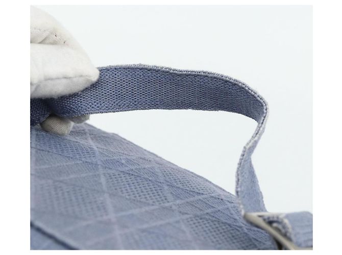 Christian Dior Vanity Hand Bag Canvas Blue Silver - vista 8