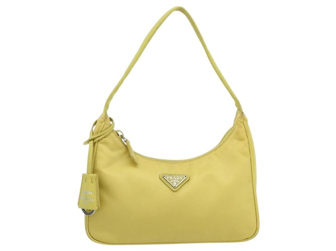 PRADA Hand Bag Nylon Yellow Yellow - vista 13