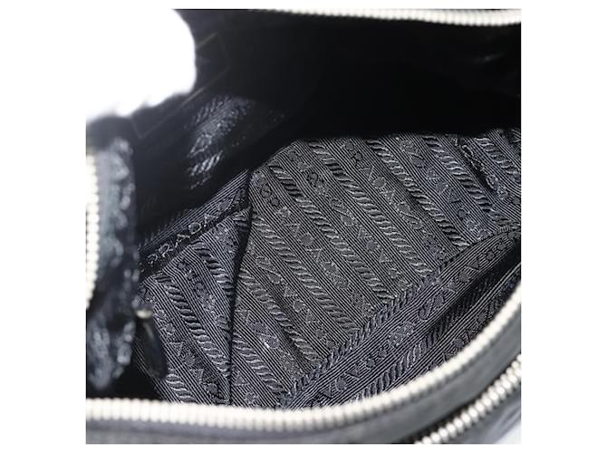 PRADA Shoulder Bag Nylon Leather Black Silver - vista 11