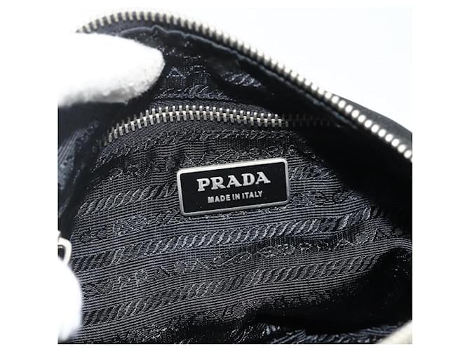 PRADA Shoulder Bag Nylon Leather Black Silver - vista 19