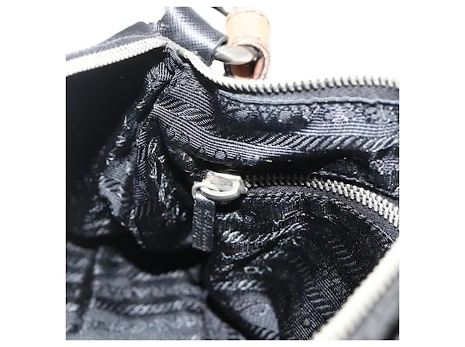 PRADA Shoulder Bag Nylon Leather Black Silver - vista 22