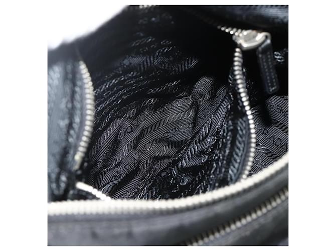 PRADA Shoulder Bag Nylon Leather Black Silver - vista 23