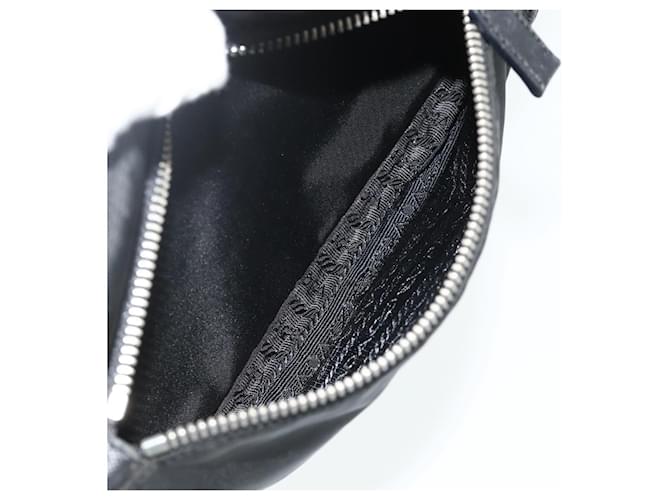 PRADA Shoulder Bag Nylon Leather Black Silver - vista 24