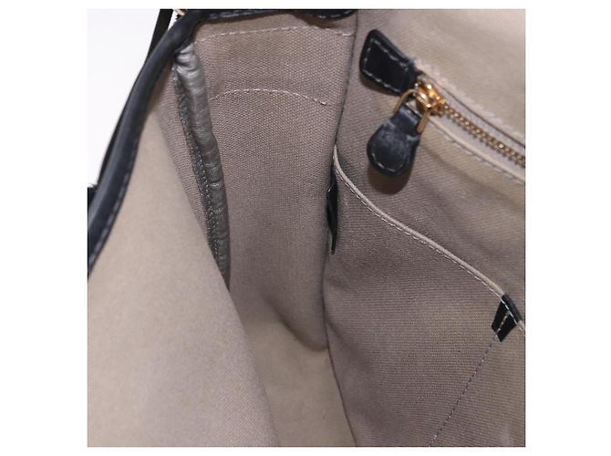 LOEWE Anagram Shoulder Bag PVC Gray Gold - vista 23