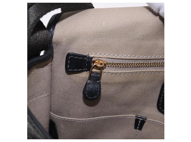 LOEWE Anagram Shoulder Bag PVC Gray Gold - vista 24