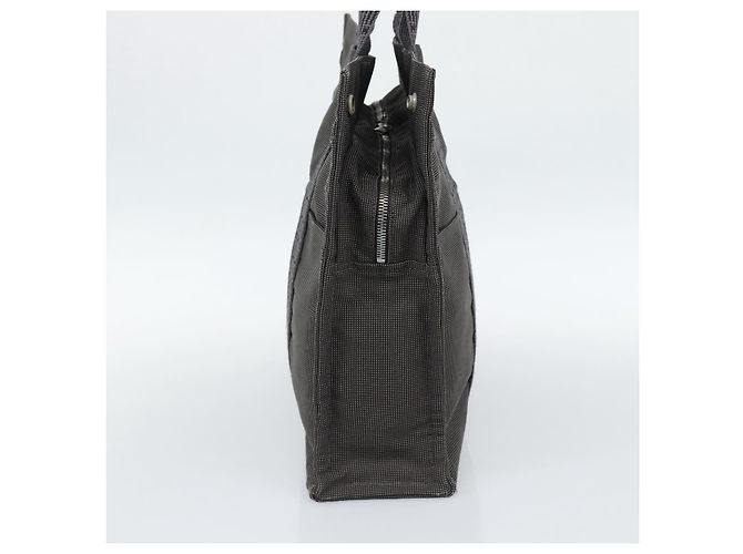 Hermès HERMES Her Line MM Hand Bag Canvas Gray Silver - vista 3