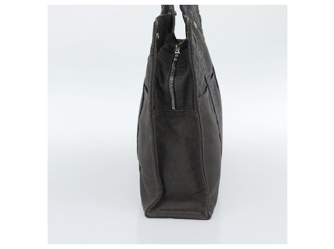 Hermès HERMES Her Line MM Hand Bag Canvas Gray Silver - vista 4