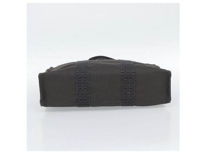 Hermès HERMES Her Line MM Hand Bag Canvas Gray Silver - vista 5