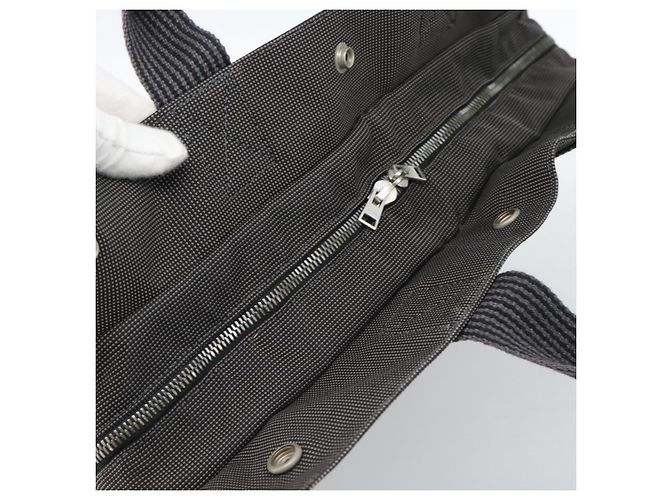Hermès HERMES Her Line MM Hand Bag Canvas Gray Silver - vista 6