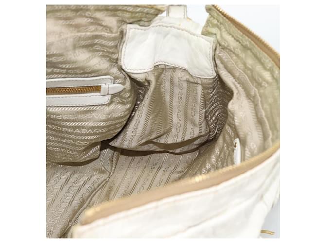 PRADA Shoulder Bag Leather White Gold - vista 22