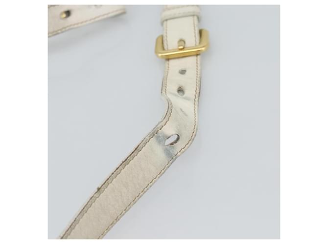 PRADA Shoulder Bag Leather White Gold - vista 8