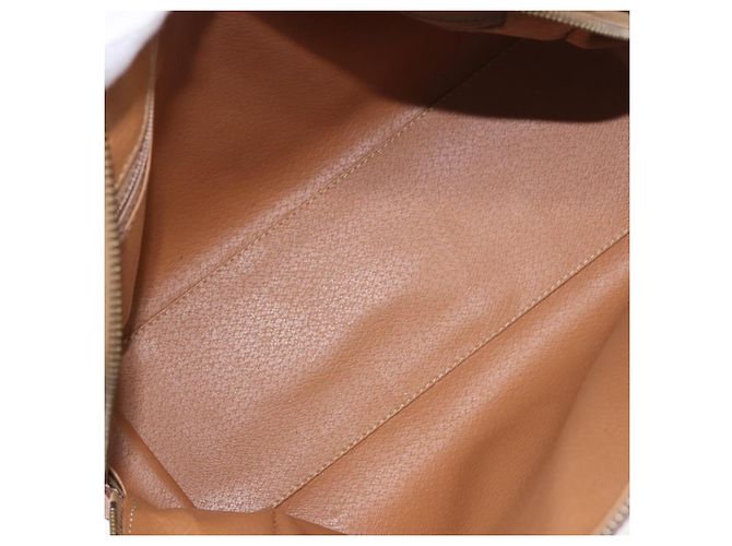 Céline CELINE Macadam Canvas Boston Bag PVC Leather Brown Gold - vista 10