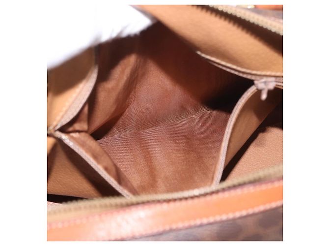 Céline CELINE Macadam Canvas Boston Bag PVC Leather Brown Gold - vista 11