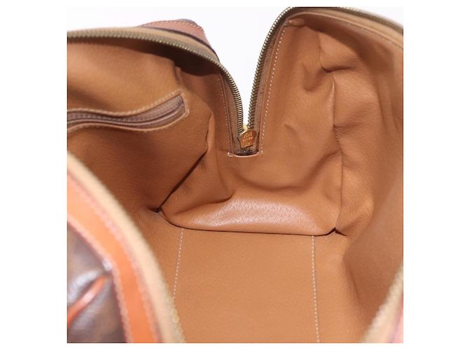 Céline CELINE Macadam Canvas Boston Bag PVC Leather Brown Gold - vista 18