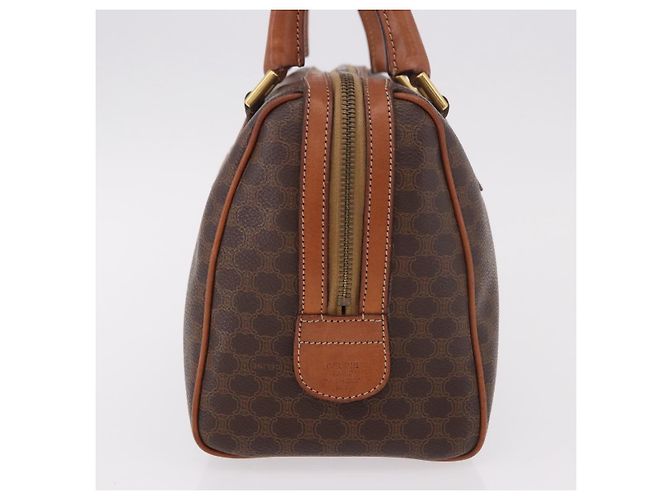 Céline CELINE Macadam Canvas Boston Bag PVC Leather Brown Gold - vista 3