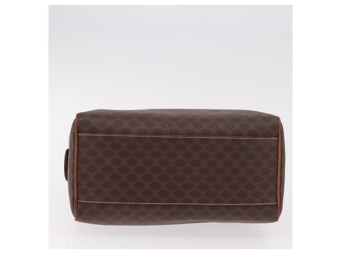 Céline CELINE Macadam Canvas Boston Bag PVC Leather Brown Gold - vista 5