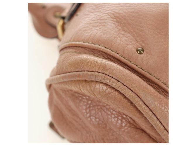Chloé Chloe Paddington Hand Bag Leather Beige Gold Silver - vista 16