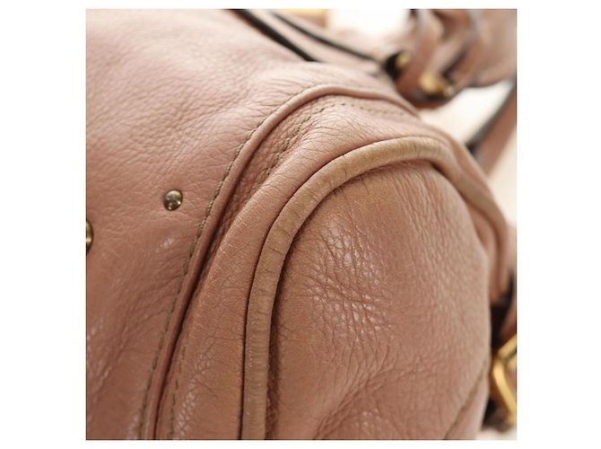 Chloé Chloe Paddington Hand Bag Leather Beige Gold Silver - vista 17