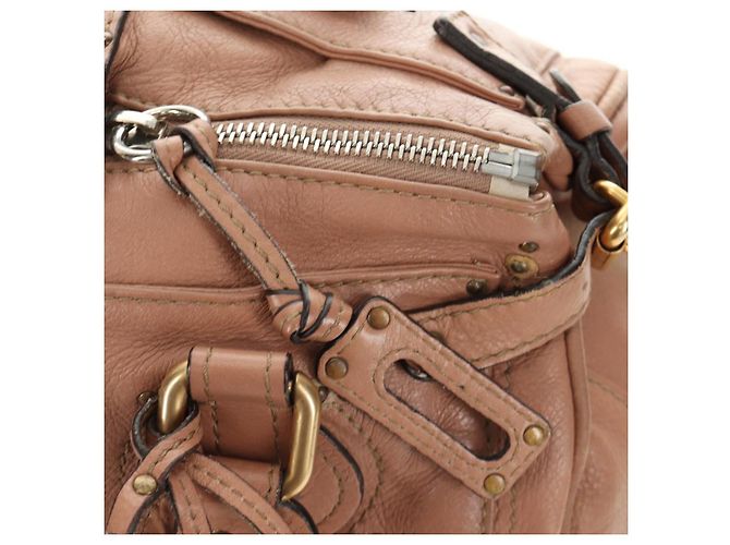 Chloé Chloe Paddington Hand Bag Leather Beige Gold Silver - vista 21