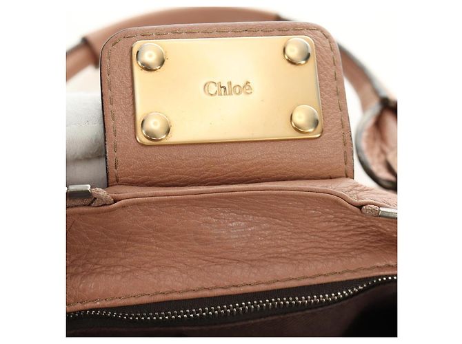 Chloé Chloe Paddington Hand Bag Leather Beige Gold Silver - vista 23