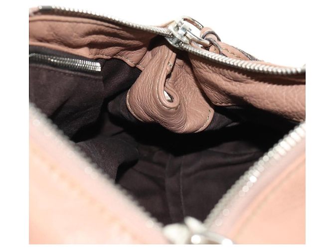 Chloé Chloe Paddington Hand Bag Leather Beige Gold Silver - vista 24