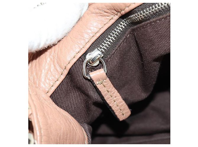 Chloé Chloe Paddington Hand Bag Leather Beige Gold Silver - vista 26