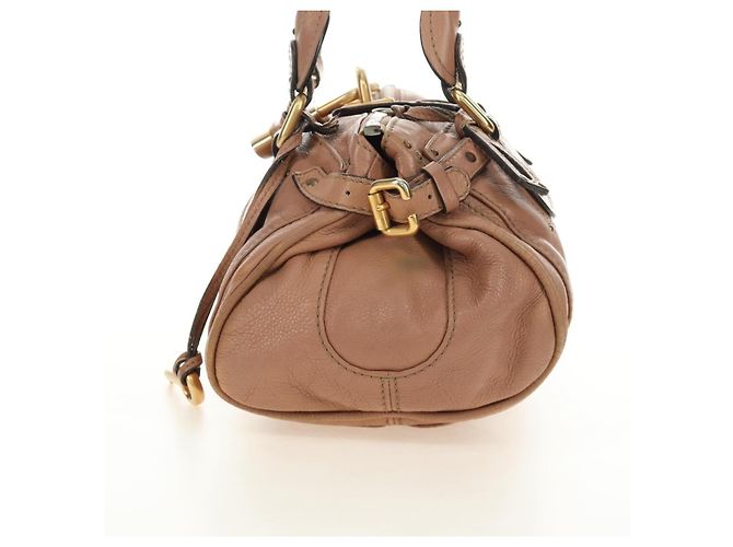Chloé Chloe Paddington Hand Bag Leather Beige Gold Silver - vista 3
