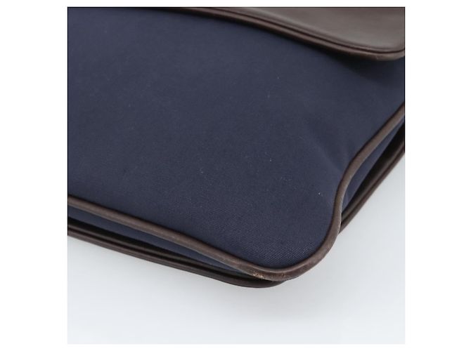 Hermès HERMES Mrs. Hippies Shoulder Bag Leather Navy Dark Brown - vista 16