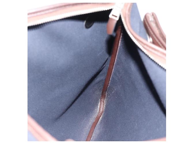Hermès HERMES Mrs. Hippies Shoulder Bag Leather Navy Dark Brown - vista 20