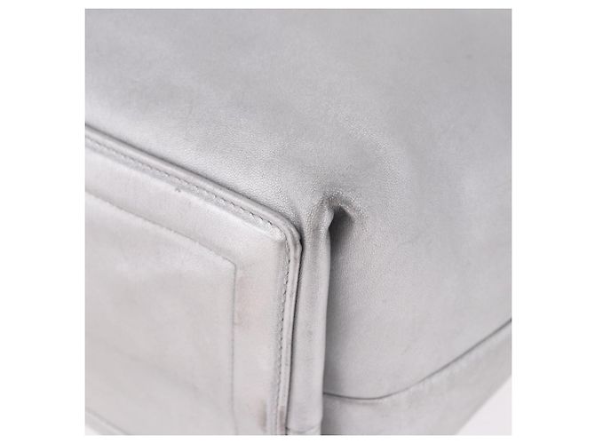 CHANEL Cococoon Tote Bag Leather Silver CC - vista 14