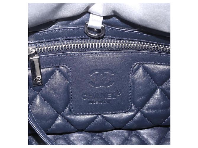 CHANEL Cococoon Tote Bag Leather Silver CC - vista 17