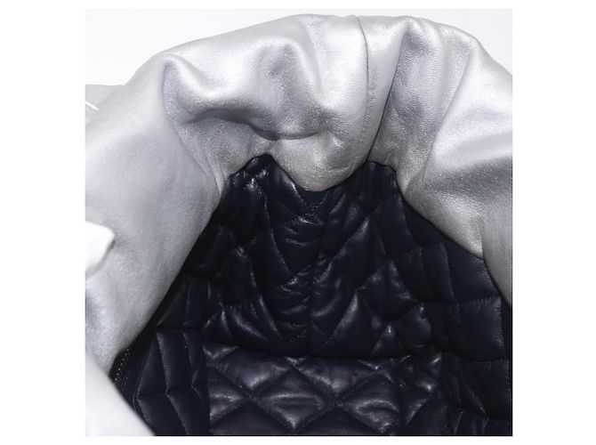 CHANEL Cococoon Tote Bag Leather Silver CC - vista 18