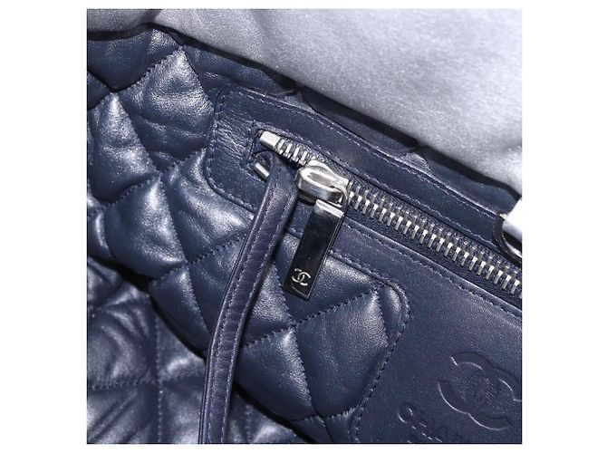 CHANEL Cococoon Tote Bag Leather Silver CC - vista 20