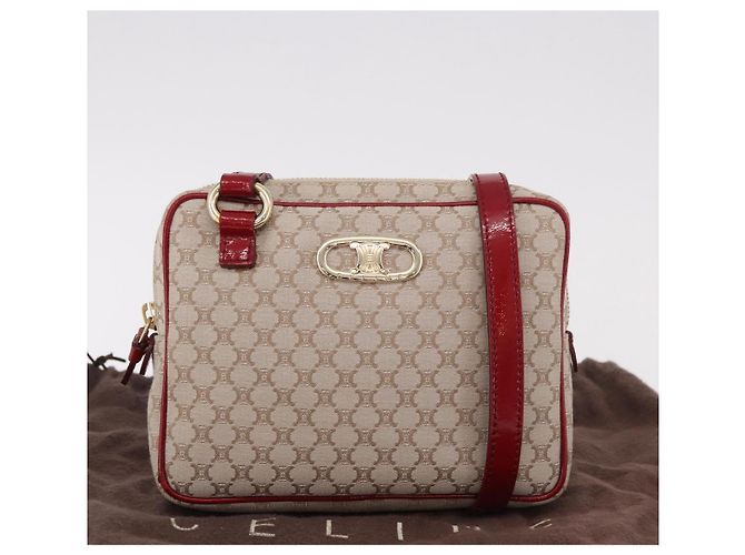 Céline CELINE Macadam Canvas Shoulder Bag PVC Beige Gold - vista 12