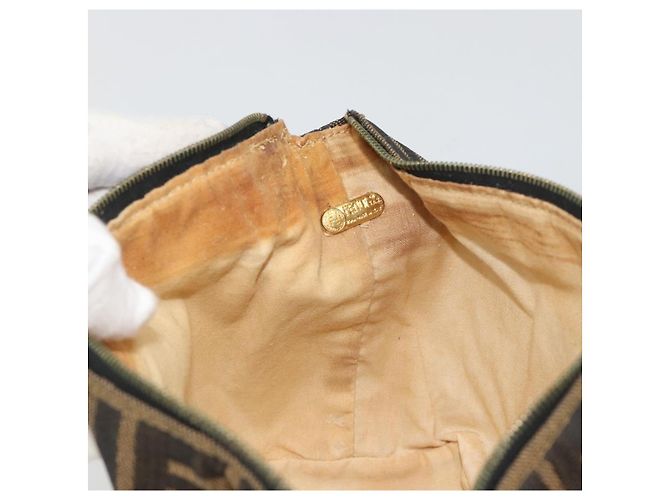 FENDI Zucca Canvas Pouch Black Brown - vista 18