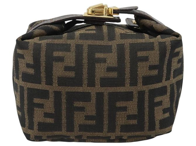 FENDI Zucca Canvas Pouch Black Brown - vista 2