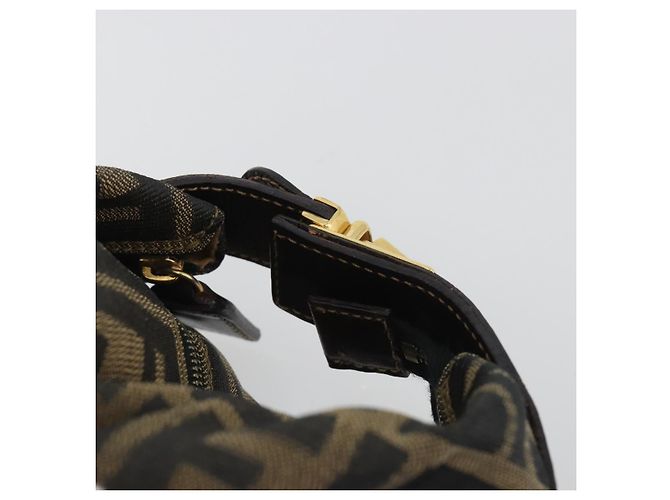 FENDI Zucca Canvas Pouch Black Brown - vista 6