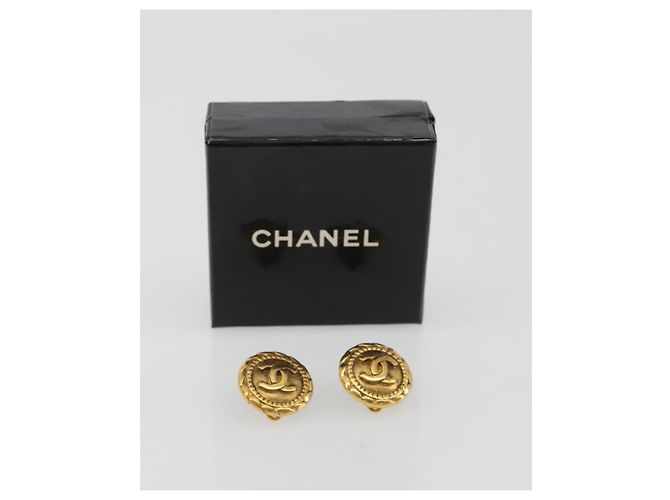 CHANEL COCO Mark Earring Metal Gold Tone CC - vista 10