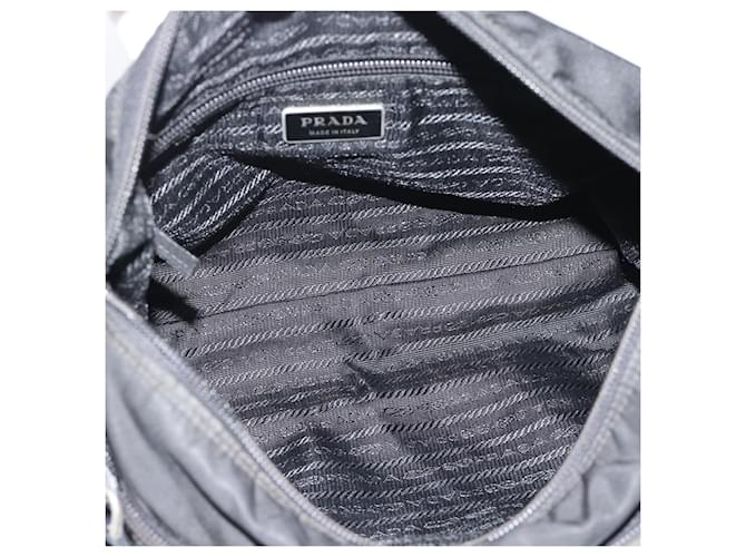 PRADA Nylon Shoulder Bag Black Silver - vista 18