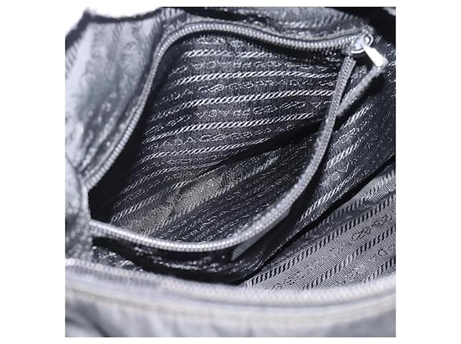 PRADA Nylon Shoulder Bag Black Silver - vista 22