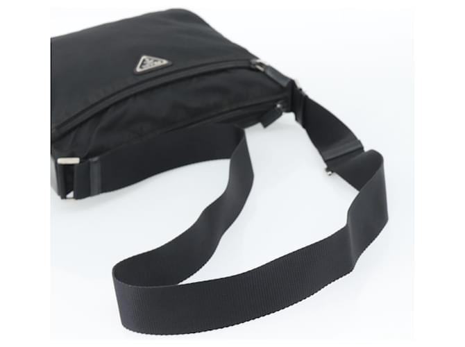 PRADA Nylon Shoulder Bag Black Silver - vista 7
