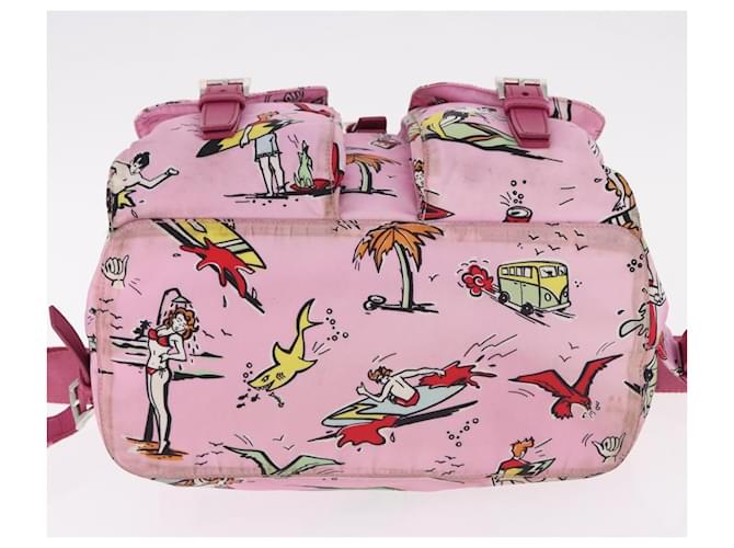 PRADA Backpack Nylon Pink Silver - vista 11