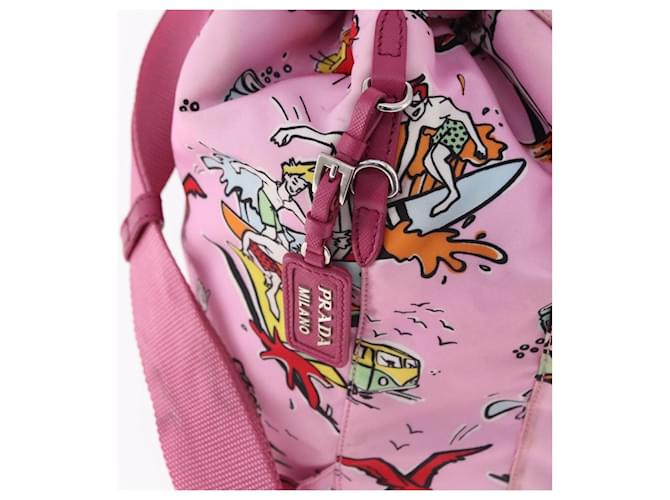 PRADA Backpack Nylon Pink Silver - vista 16