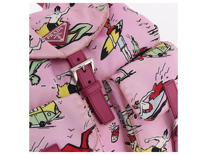 PRADA Backpack Nylon Pink Silver - vista 17