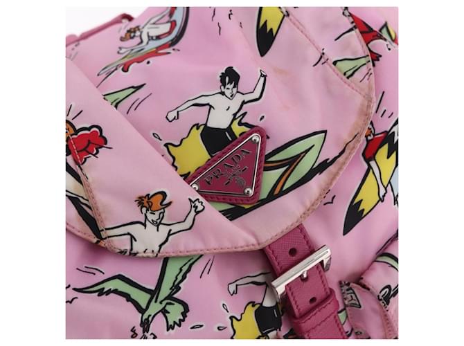 PRADA Backpack Nylon Pink Silver - vista 18