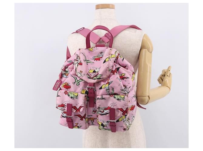 PRADA Backpack Nylon Pink Silver - vista 29