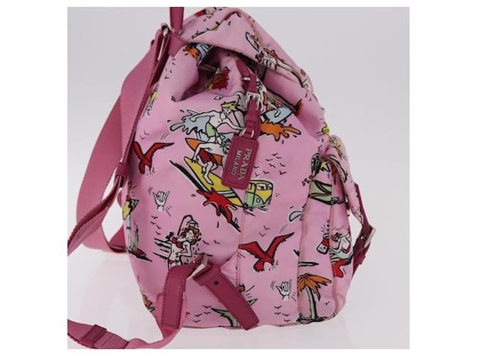 PRADA Backpack Nylon Pink Silver - vista 5