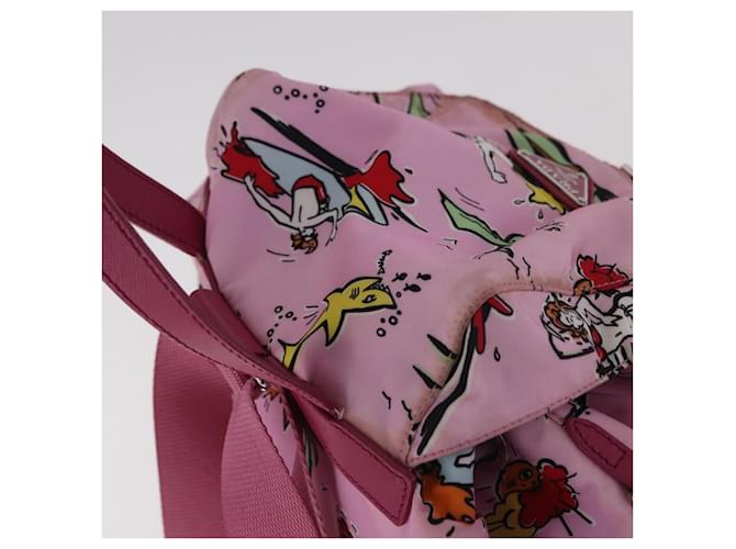 PRADA Backpack Nylon Pink Silver - vista 6