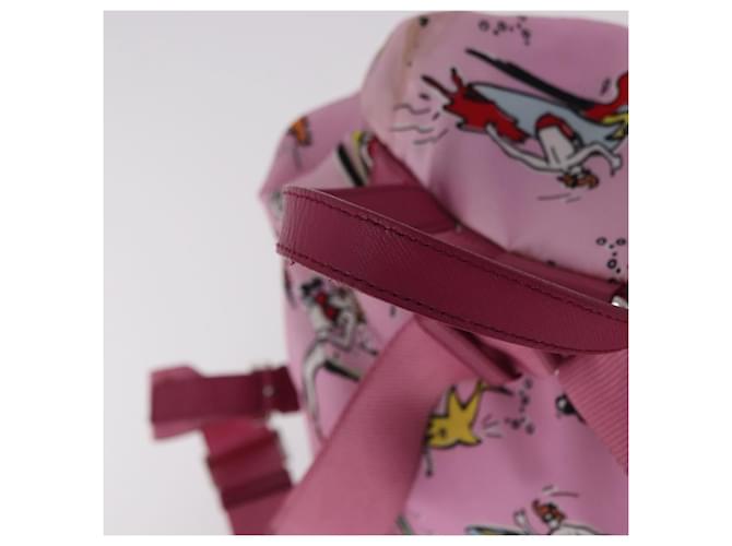 PRADA Backpack Nylon Pink Silver - vista 7