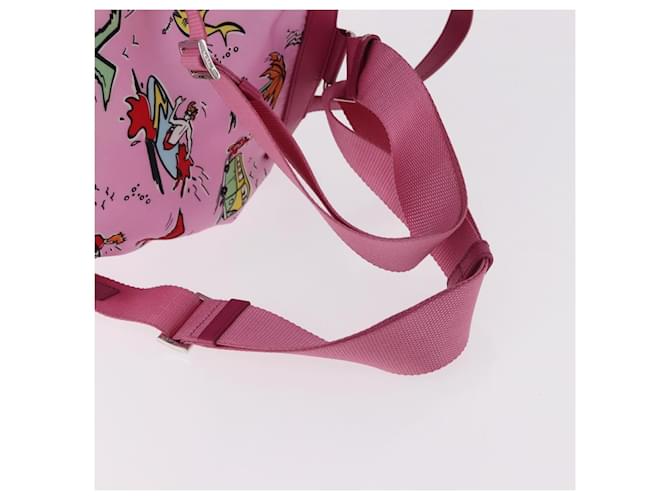 PRADA Backpack Nylon Pink Silver - vista 9